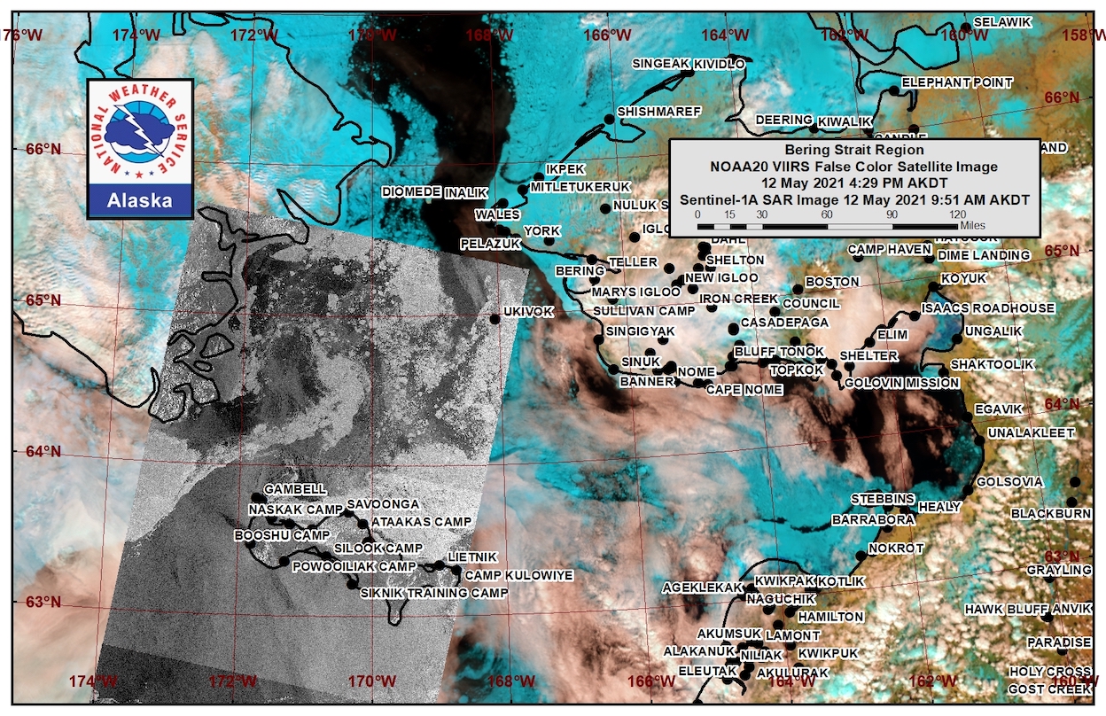 Bering Strait Satellite Image