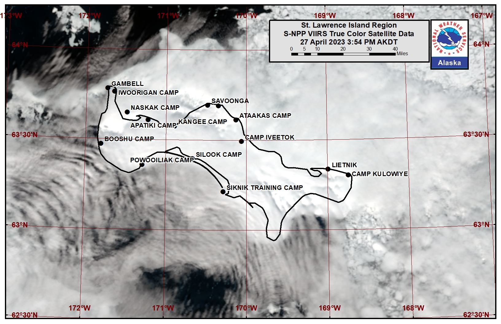 St. Lawrence Island Area Satellite Image St. Lawrence Island Area Satellite Image