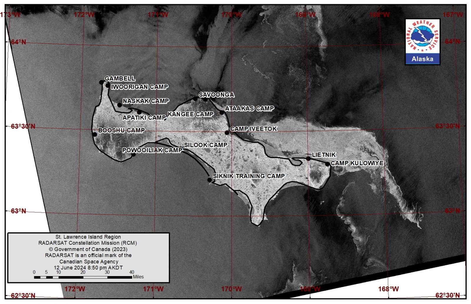 NWS St. Lawrence Island Area Satellite Image NWS St. Lawrence Island Area Satellite Image