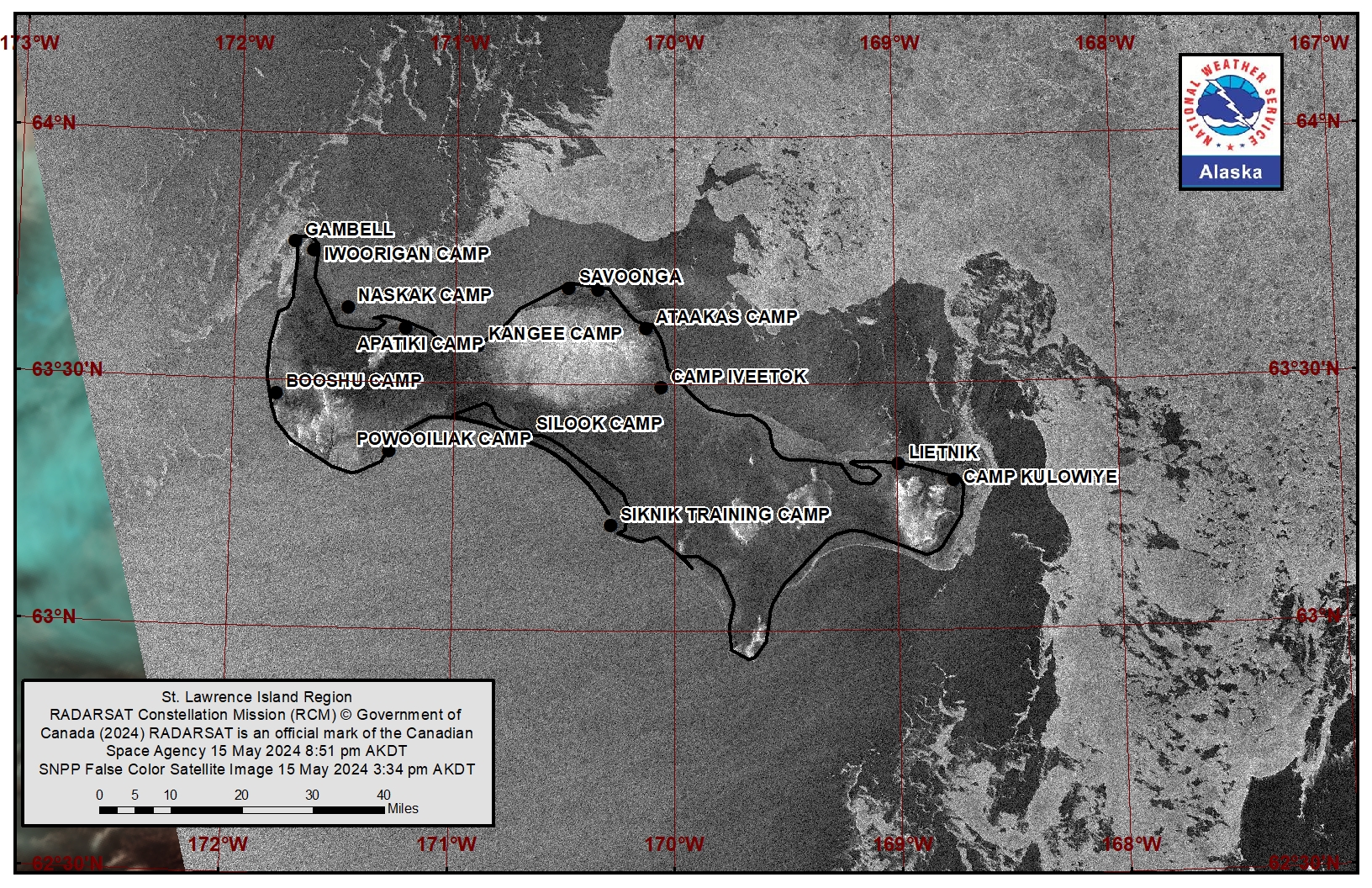 NWS St. Lawrence Island Area Satellite Image NWS St. Lawrence Island Area Satellite Image