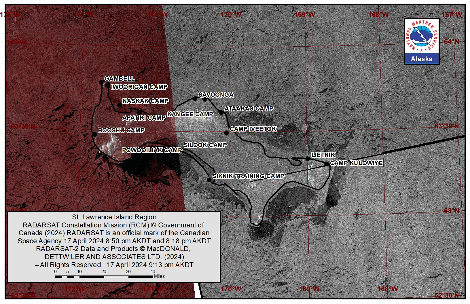 St. Lawrence Island Area Satellite Image St. Lawrence Island Area Satellite Image