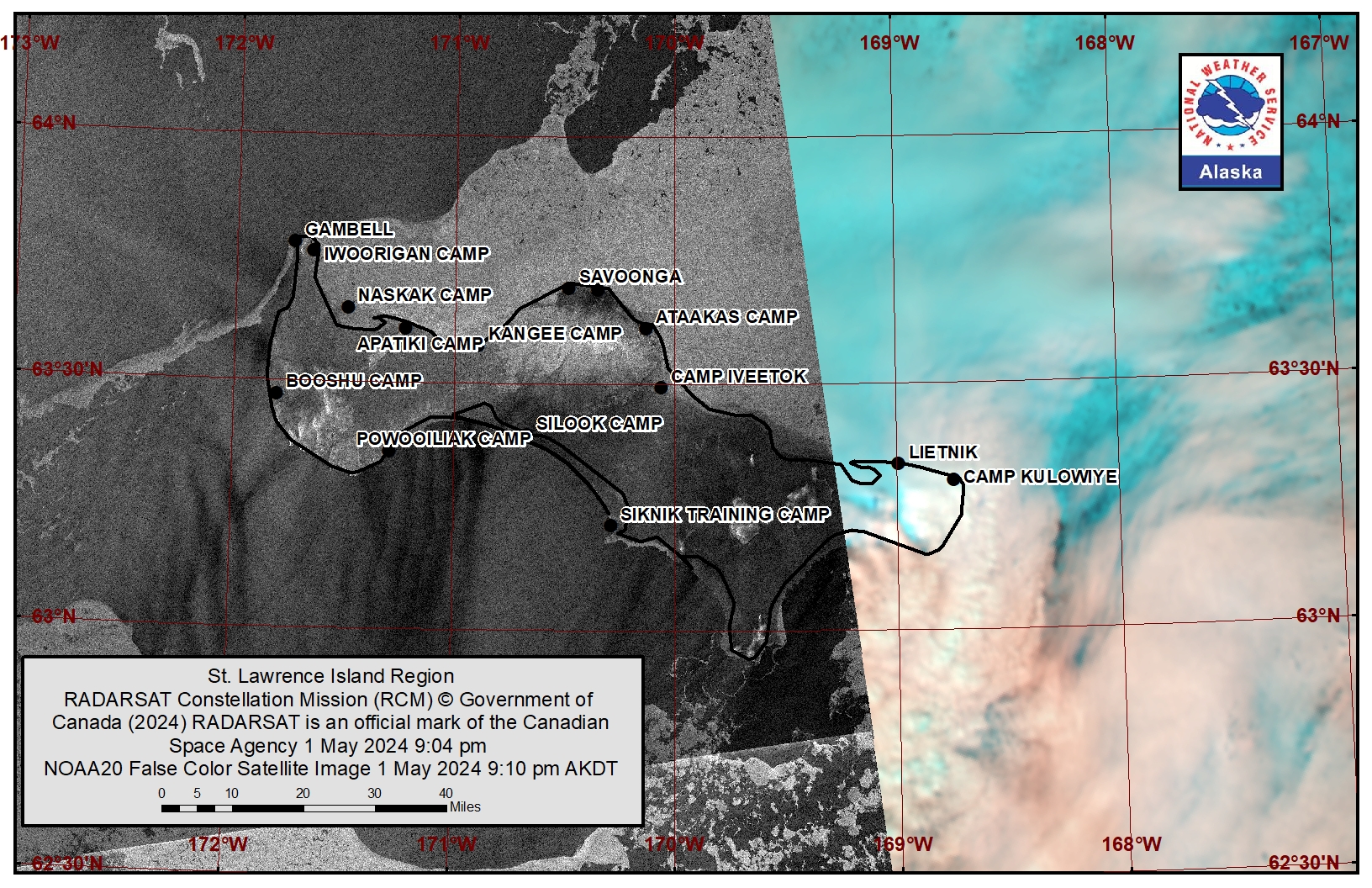 NWS St. Lawrence Island Area Satellite Image NWS St. Lawrence Island Area Satellite Image