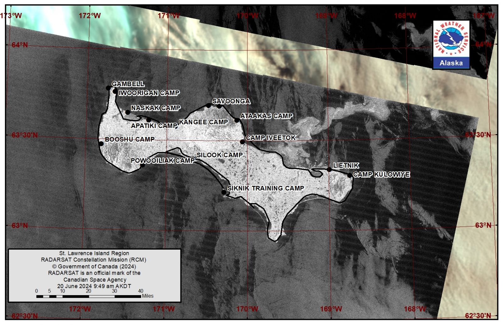 NWS St. Lawrence Island Area Satellite Image NWS St. Lawrence Island Area Satellite Image