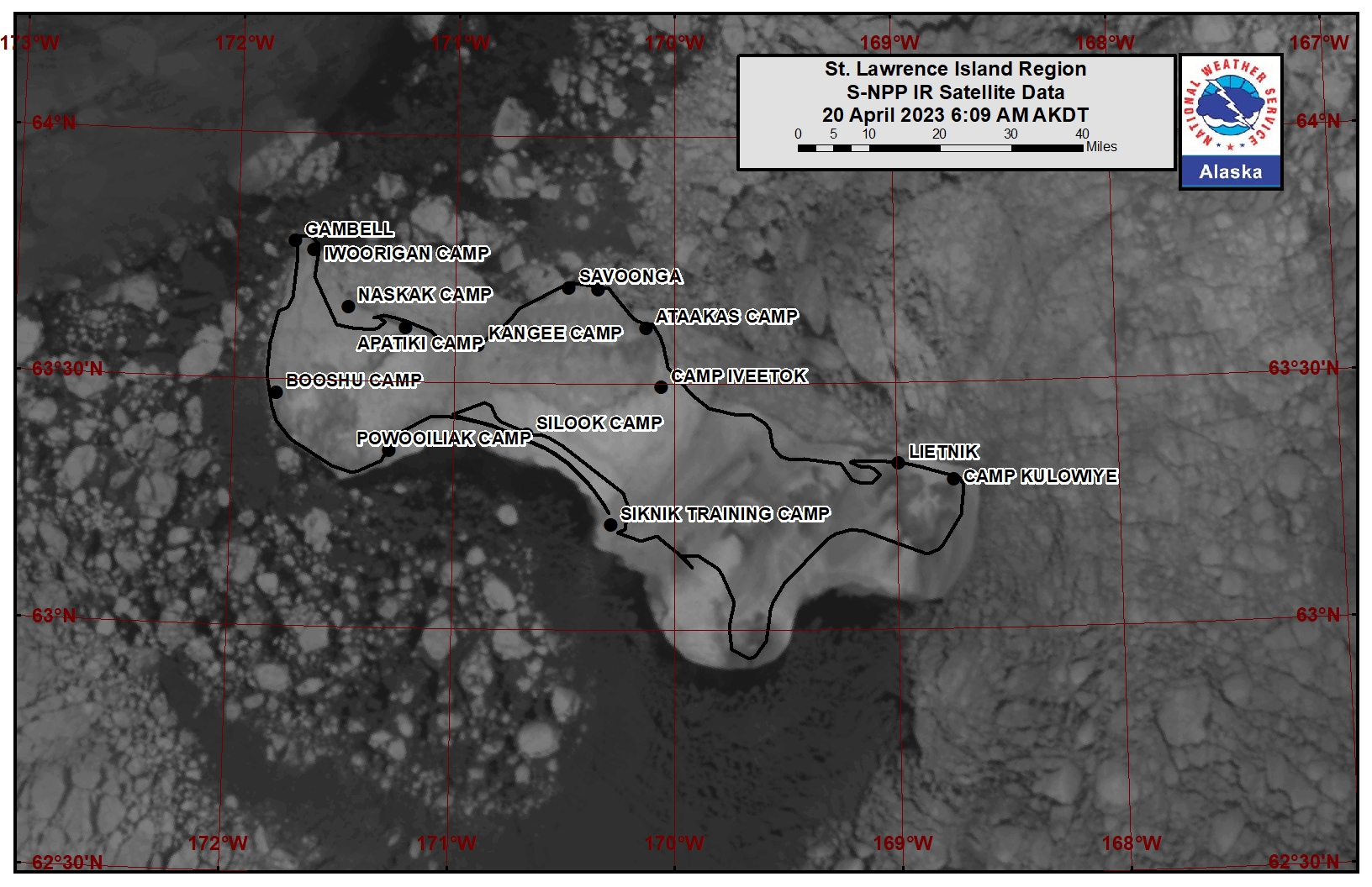 St. Lawrence Island Area Satellite Image St. Lawrence Island Area Satellite Image