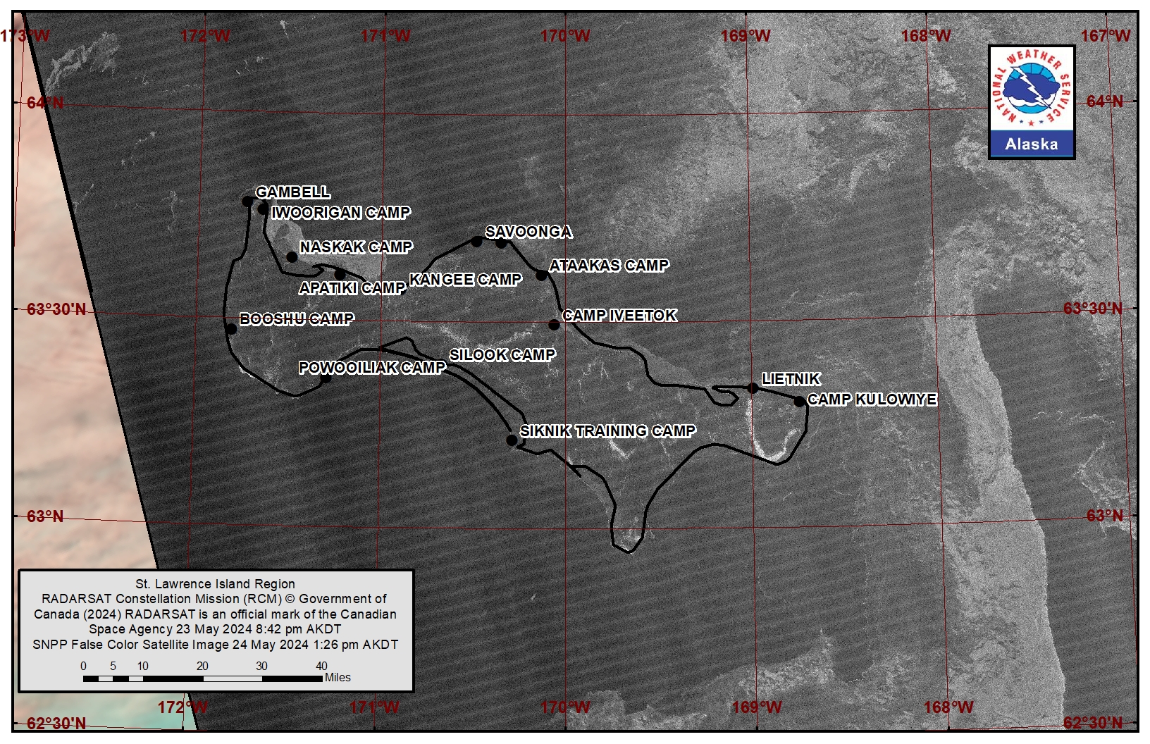 NWS St. Lawrence Island Area Satellite Image NWS St. Lawrence Island Area Satellite Image
