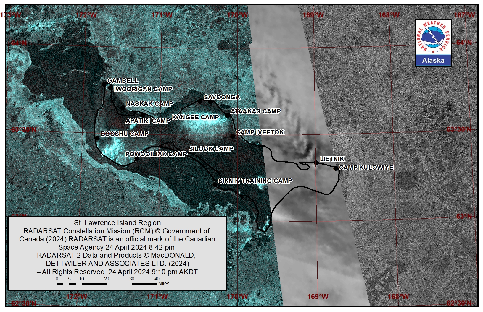 NWS St. Lawrence Island Area Satellite Image NWS St. Lawrence Island Area Satellite Image