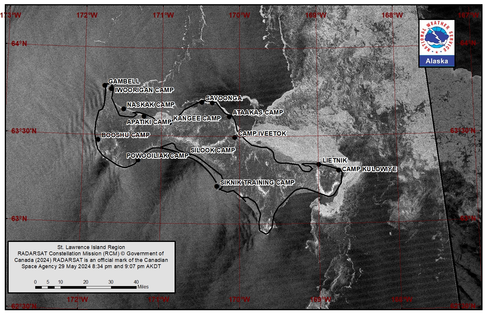 St. Lawrence Island Area Satellite Image St. Lawrence Island Area Satellite Image