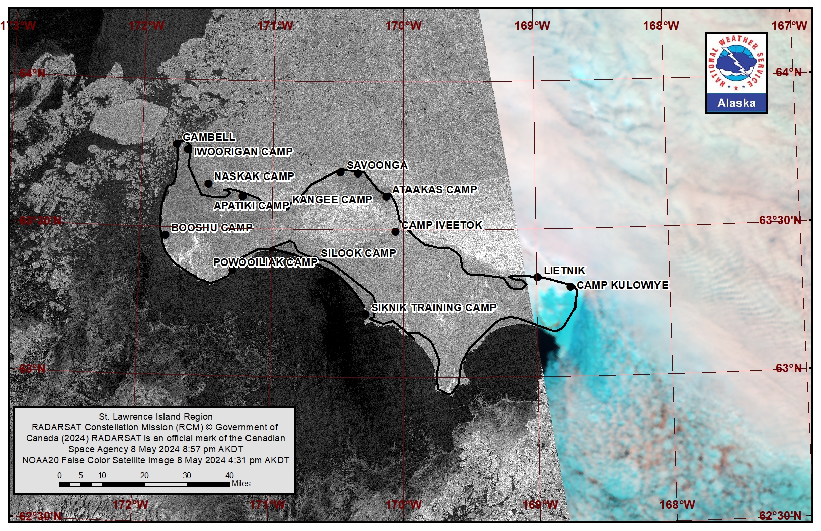 NWS St. Lawrence Island Area Satellite Image NWS St. Lawrence Island Area Satellite Image