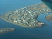 Figure 1. Aerial view of Native Village of Unalakleet, Alaska in the Norton Sound southern sub-region in 2017. Photo courtesy of Jordan P. Lewis.