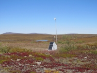 Photo of transportable array station at Toolik Lake