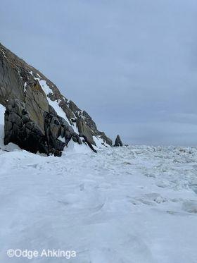 Weather and sea-ice conditions in Inaliq (Diomede) - view 3. Photo courtesy of Odge Ahkinga.