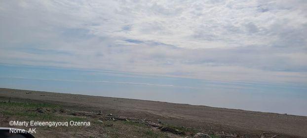 Weather and sea ice conditions in Nome. Photo courtesy of Marty Eeleengayouq Ozenna.