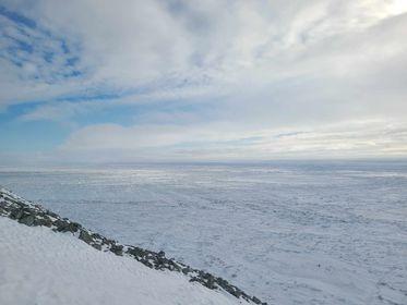 Sea ice and weather conditions in Diomede. Photo courtesy of Marty Eeleengayouq Ozenna.