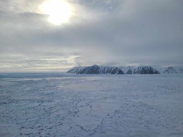 Sea ice and weather conditions in Diomede. Photo courtesy of Marty Eeleengayouq Ozenna.