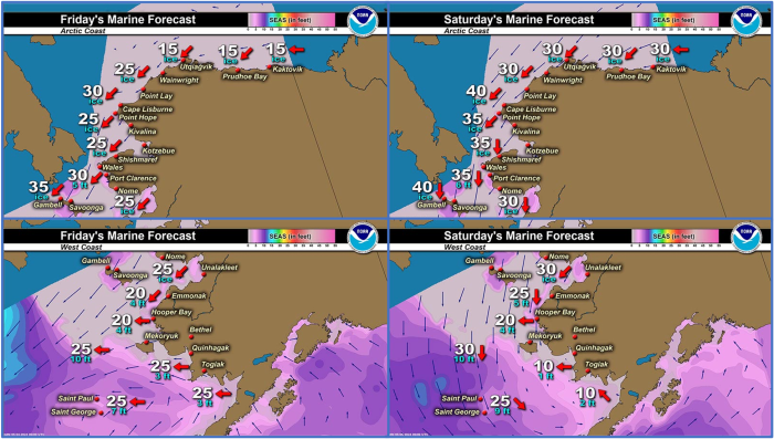 Friday and Saturday regional wind forecast. Friday and Saturday regional wind forecast.