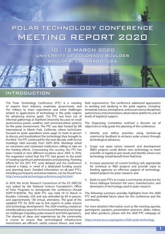Polar Technology Conference 2020 Report