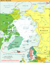The Future of Arctic Climate Cooperation. Image Credit: CIA World Factbook 2013
