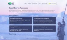 Figure 1. A screenshot of the Social Science Resource page from the Arctic Data Center website.