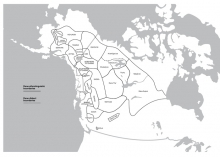 Figure 1. Map of Northern Dene ethnolinguistic groups. Courtesy of Cannon 2019.