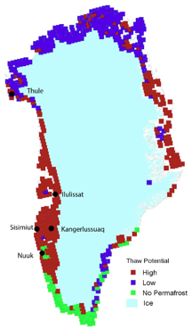 Permafrost Thaw Potential for Greenland.