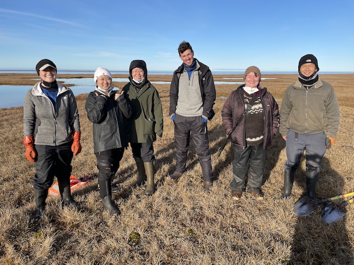 Dr. Xiao&#39;s team installed two-kilometer fiber-optic cables in the tundra of Utqiaġvik Alaska using distributed acoustic sensing and temperature sensing technologies to study long- term variations in permafrost related to climate change.