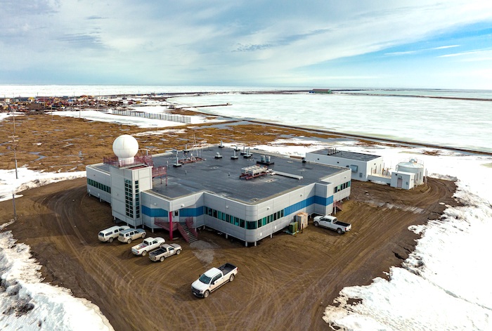 Figure 1. The  Barrow Arctic Research Center (BARC) facilities in Utqiaġvik, Alaska. Photo courtesy of Ukpeaġvik Iñupiat Corporation (UIC).